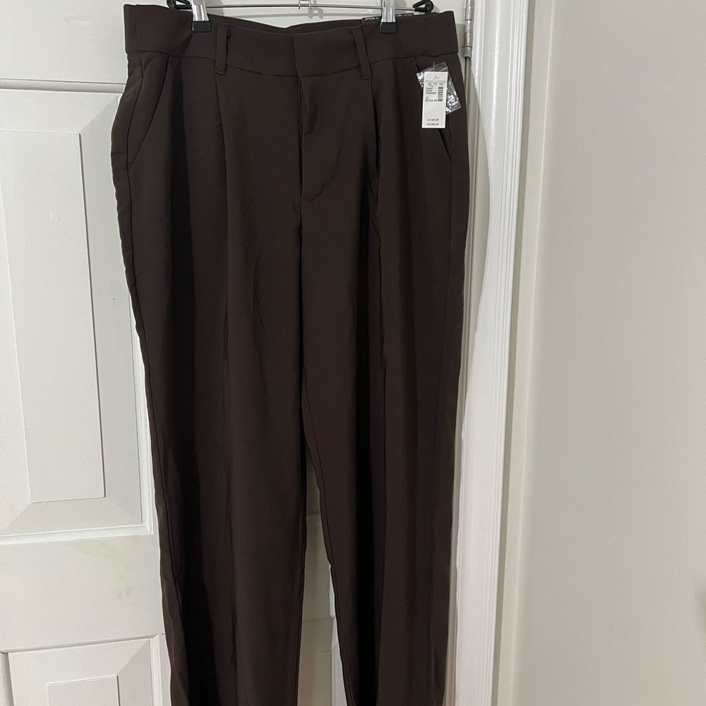 Maurices Brown Wide Leg Pants Tailored High-Waisted
